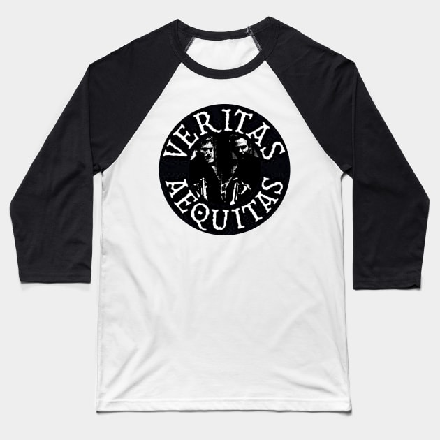 Veritas - Aequitas Saints Tribute Baseball T-Shirt by chilangopride